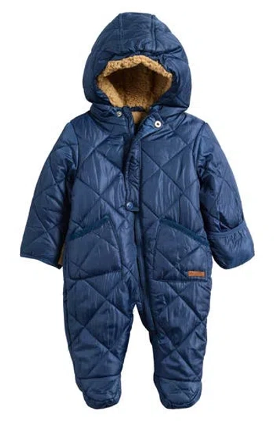 Perry Ellis Babies'  Diamond Quilted Pram In Blue