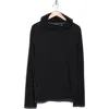Perry Ellis Double Layer Cotton Hoodie In Black