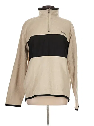 Pre-owned Perry Ellis Fleece Jacket In Brown