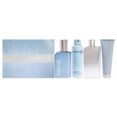 Perry Ellis For Men - 4 Pc Gift Set 3.4oz Edt Spray, 0.25oz Edt Spray, 6oz Body Spray, 3oz Hair And Body Wash In Multi