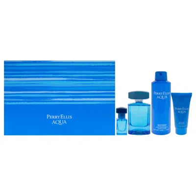 Perry Ellis For Men - 4 Pc Gift Set 3.4oz Edt Spray, 0.25oz Edt Spray, 6.8oz Deodorizing Body Spray, 1.7oz Showe In Transparent