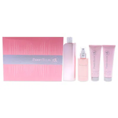 Perry Ellis For Women - 4 Pc Gift Set 3.4oz Edp Spray, 3oz Body Lotion, 4oz Body Mist, 3oz Bath And Shower Gel In Multi