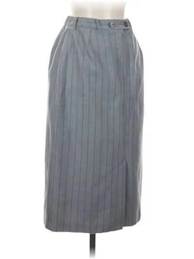 Pre-owned Perry Ellis Formal Skirt In Gray