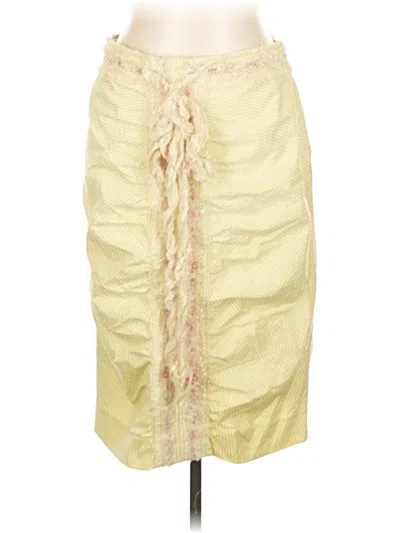 Pre-owned Perry Ellis Formal Skirt In Green