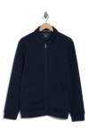 Perry Ellis Geometric Texture Full Zip Jacket In Blue