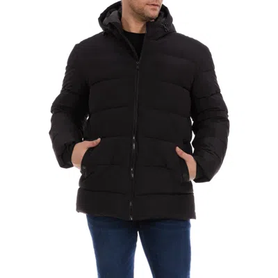 Perry Ellis Heavyweight Quilted Jacket In Black
