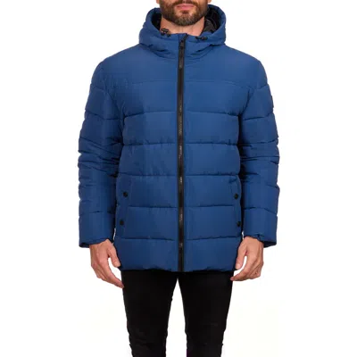 Perry Ellis Heavyweight Quilted Jacket In Blue