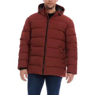 Perry Ellis Heavyweight Quilted Jacket In Red