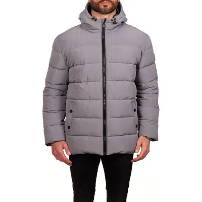 Perry Ellis Heavyweight Quilted Jacket In Gray
