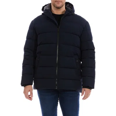 Perry Ellis Heavyweight Quilted Jacket In Navy