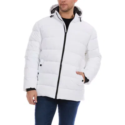 Perry Ellis Heavyweight Quilted Jacket In White