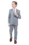 Perry Ellis Kids' Shark Gray Five-piece Sharkskin Suit In Shark Grey