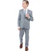 Perry Ellis Kids' Shark Gray Five-piece Sharkskin Suit In Shark Grey