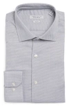 Perry Ellis King Slim Fit Micro Dot Shirt In Charcoal