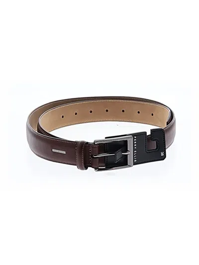 Pre-owned Perry Ellis Leather Belt In Brown