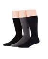 Perry Ellis Men's 3 Pack Luxe Bamboo Socks In Assorted