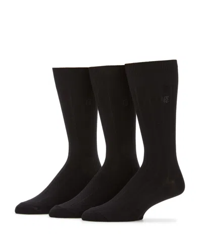 Perry Ellis Men's 3 Pack Luxe Bamboo Socks In Black