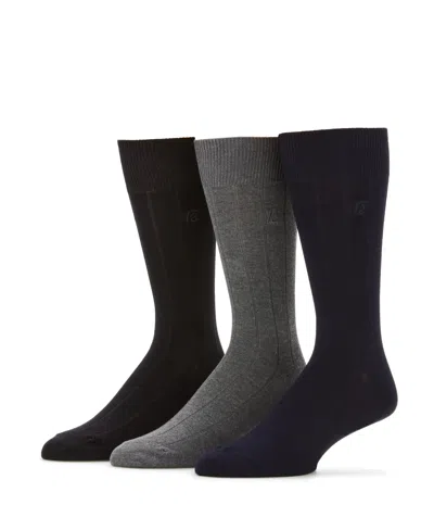 Perry Ellis Men's 3 Pack Luxe Bamboo Socks In Black