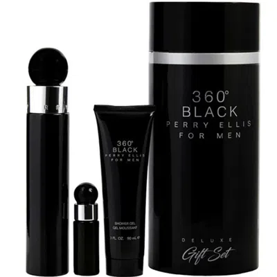 Perry Ellis Men's 360 Black For Men Gift Set Fragrances 844061013674
