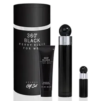 Perry Ellis Men's 360 Black Gift Set Fragrances 844061008786