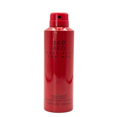 Perry Ellis Men's 360 Red Deodorant Body Spray 6.8 oz Bath & Body 8440610105290 In Red   /   Red. / Lime / Ruby