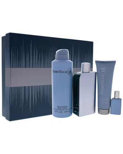 Perry Ellis Men's 4pc  18 Fragrance Set