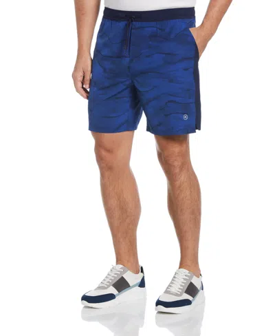 Perry Ellis Men's 7" Printed Short In Peacoat,blue