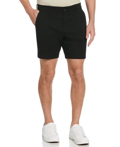 Perry Ellis Men's 7" Stretch Dyed Solid Twill Short In Black