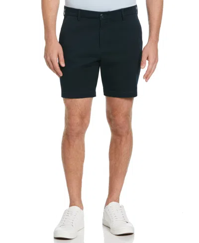 Perry Ellis Men's 7" Stretch Dyed Solid Twill Short In Dark Sapphire,blue