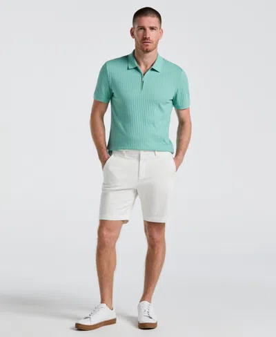 Perry Ellis Men's 8" Flat Front Garment Dyed Short In Bright White