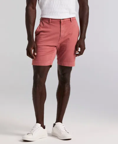 Perry Ellis Men's 8" Flat Front Garment Dyed Short In Pink