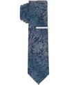 Perry Ellis Men's Andrelle Floral Slim Tie In Turquoise,blue