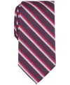 Perry Ellis Men's Arnett Classic Stripe Tie In Burgundy