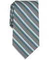 Perry Ellis Men's Arnett Classic Stripe Tie In Hunter