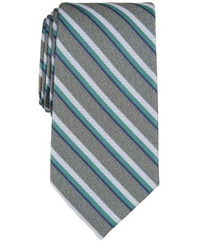 Perry Ellis Men's Arnett Classic Stripe Tie In Hunter