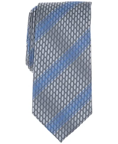 Perry Ellis Men's Bahr Stripe Link Tie In Charcoal