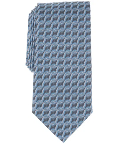 Perry Ellis Men's Barone Geo-pattern Tie In Charcoal