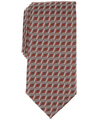 Perry Ellis Men's Barone Geo-pattern Tie In Rust