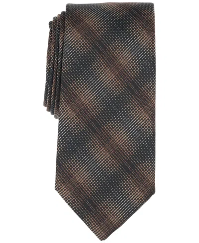 Perry Ellis Men's Beeson Plaid Tie In Brown
