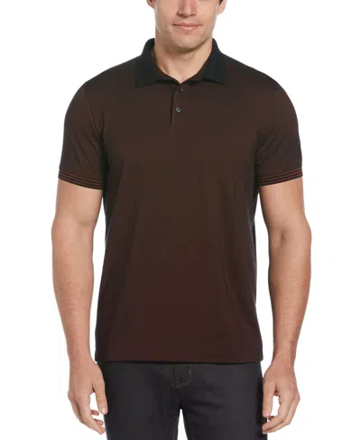 Perry Ellis Men's Big And Tall Icon Polo In Fudgesickle,brown