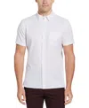 Perry Ellis Men's Big And Tall Total Stretch Dot Print Shirt In Aztec,white