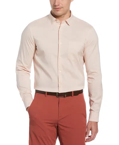 Perry Ellis Men's Big And Tall Total Stretch Heather Shirt In Peach Whip,orange