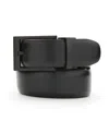 Perry Ellis Men's Cap Reversible Leather Belt In Black