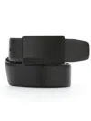 Perry Ellis Men's Reversible Leather Belt With Black Pattern Plaque, Size 32, Regular In Black