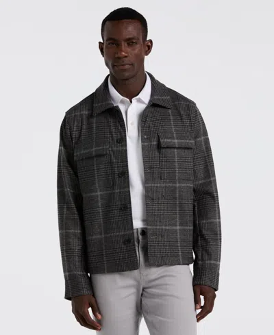 Perry Ellis Men's Bold Power Plaid Print Jacket In Gray