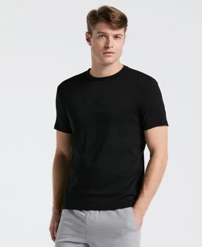 Perry Ellis Men's Bold Signature Crew Neck T-shirt In Black