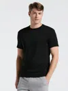 Perry Ellis Men's Bold Signature Crew Neck T-shirt In Black