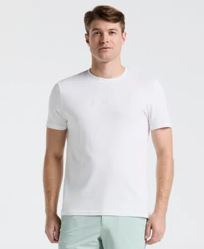 Perry Ellis Men's Bold Signature Crew Neck T-shirt In Bright White