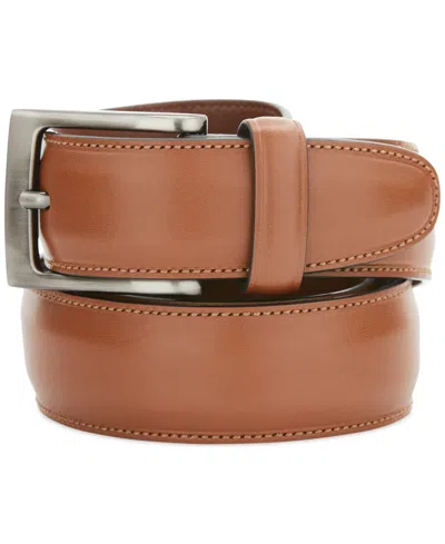 Perry Ellis Men's Bonded Leather Dress Belt In Orange