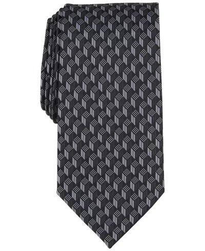 Perry Ellis Men's Briscoe 3d Cube Tie In Black